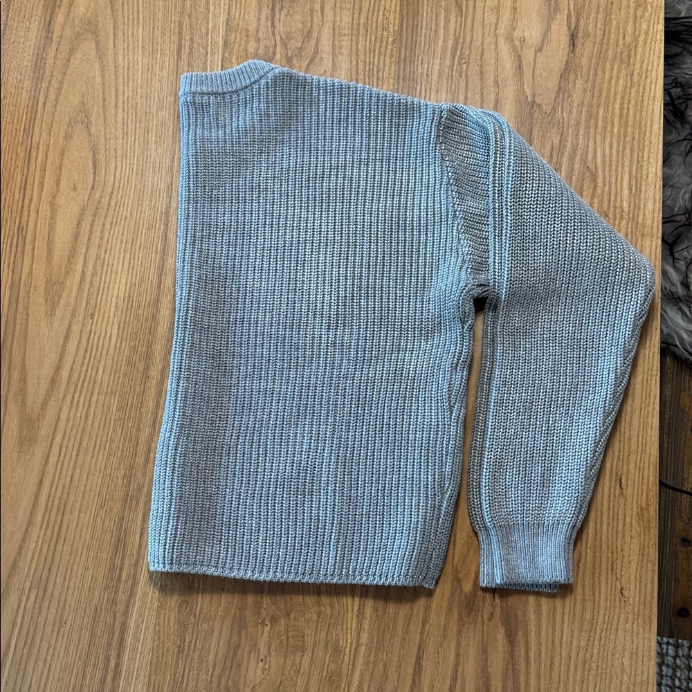 Gray Metallic Ribbed Spiritual Gangster Sweater Size Large. - Picture 3 of 3